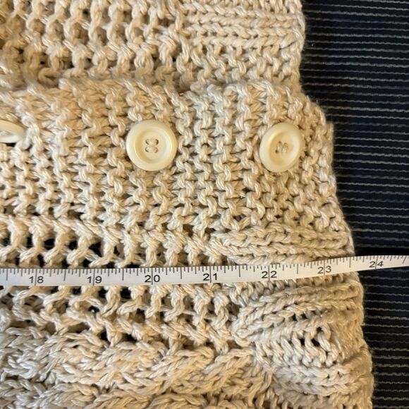 The Specialty House Open Knit Sweater Vest Womens L Silk Blend Cottagecore Boho - Picture 6 of 7